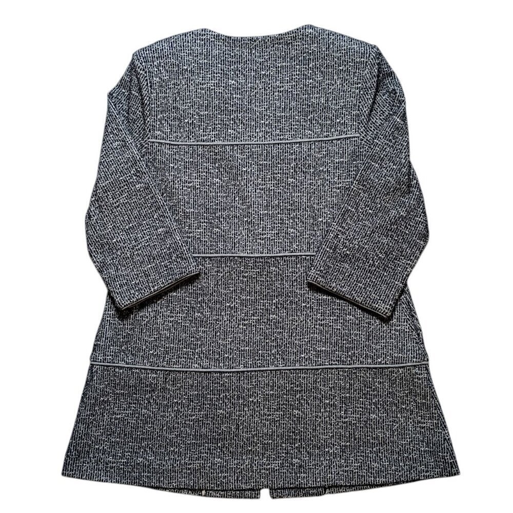 Cabi The Times Jacket Black White Tweed Open Front Cardigan Coat Women’s Medium - Picture 5 of 10